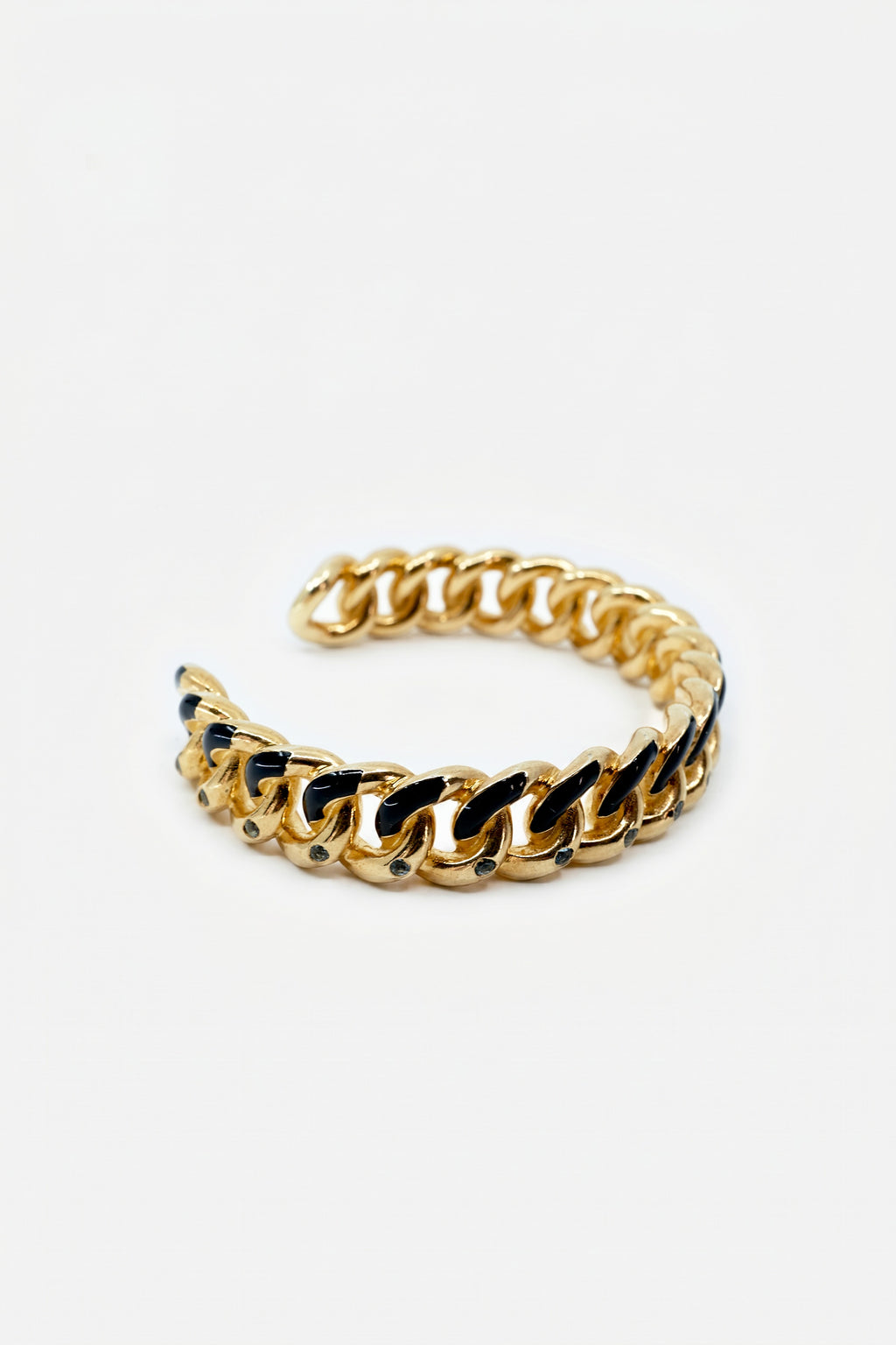 Sculptural Cuff Aquamarine Chain Bracelet