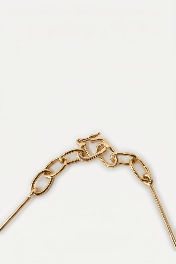 Shark Tooth Necklace Choker Aquamarine Black Enamel