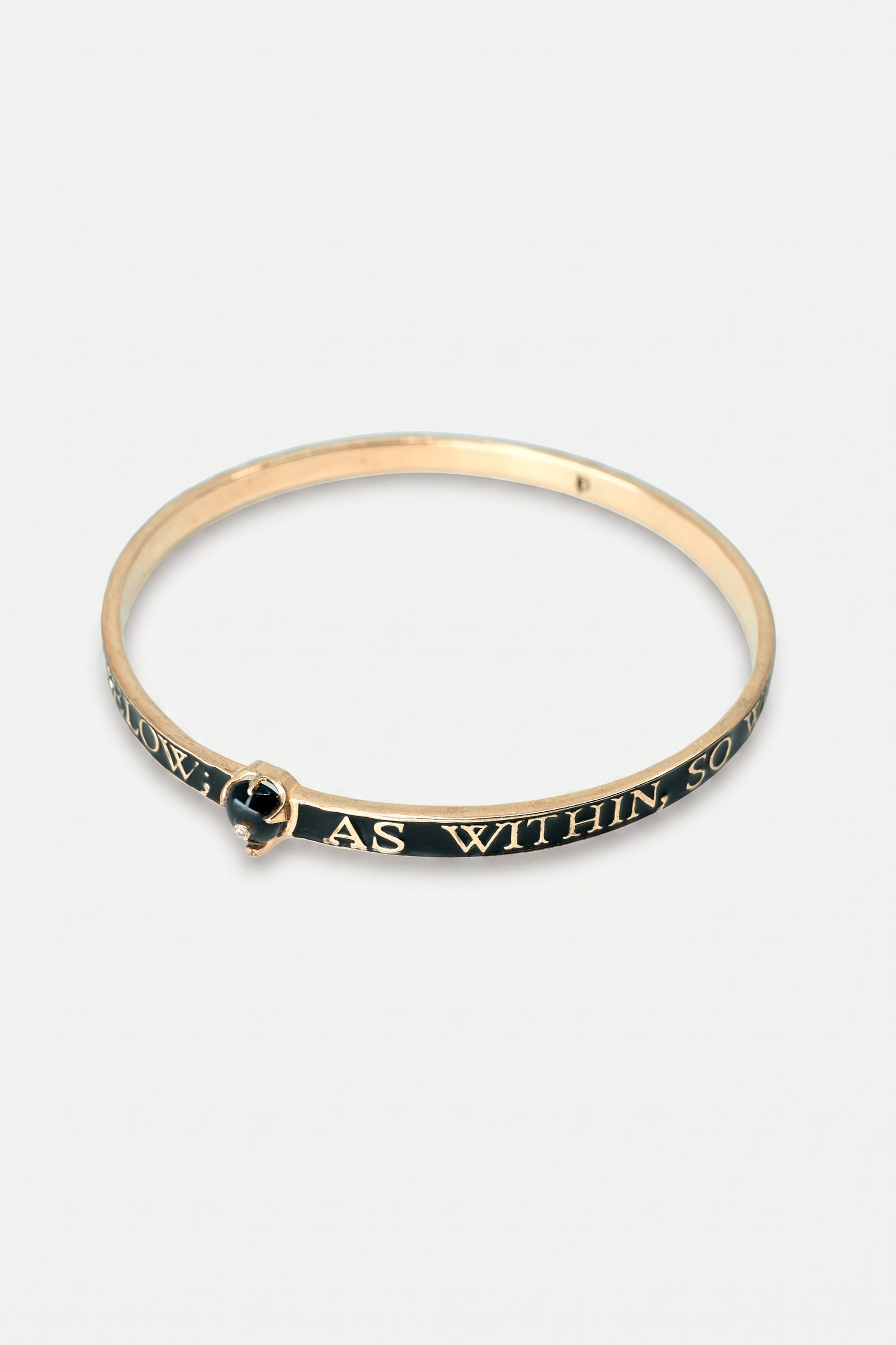 Onyx Bangle Black Enamel Bracelet Diamond