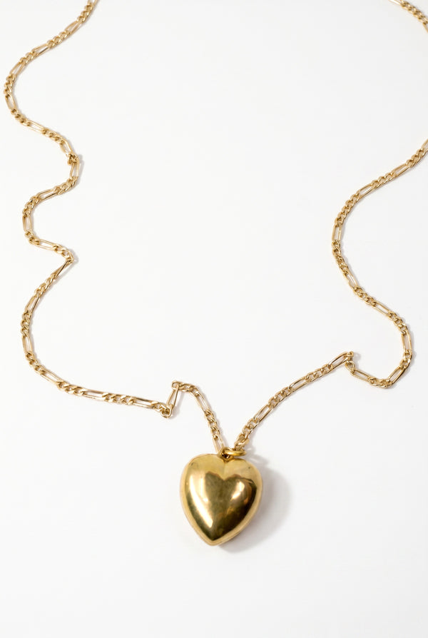 White Diamond Heart Necklace Black Enamel