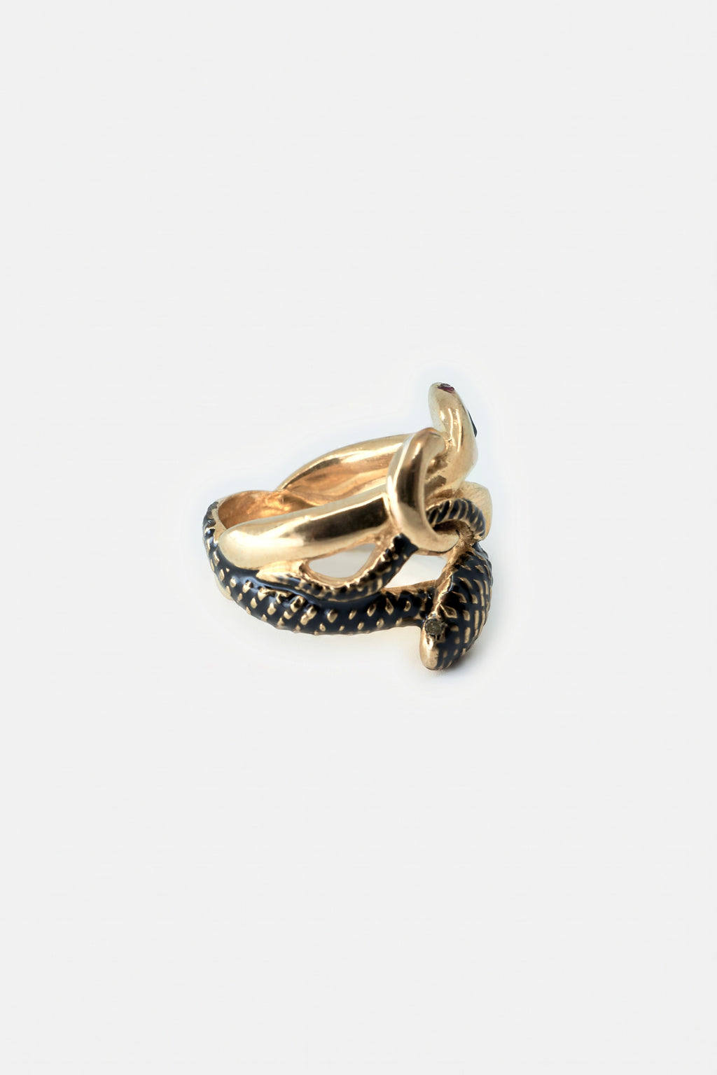 Gold Snake Ring Blue Sapphire Ruby Emerald