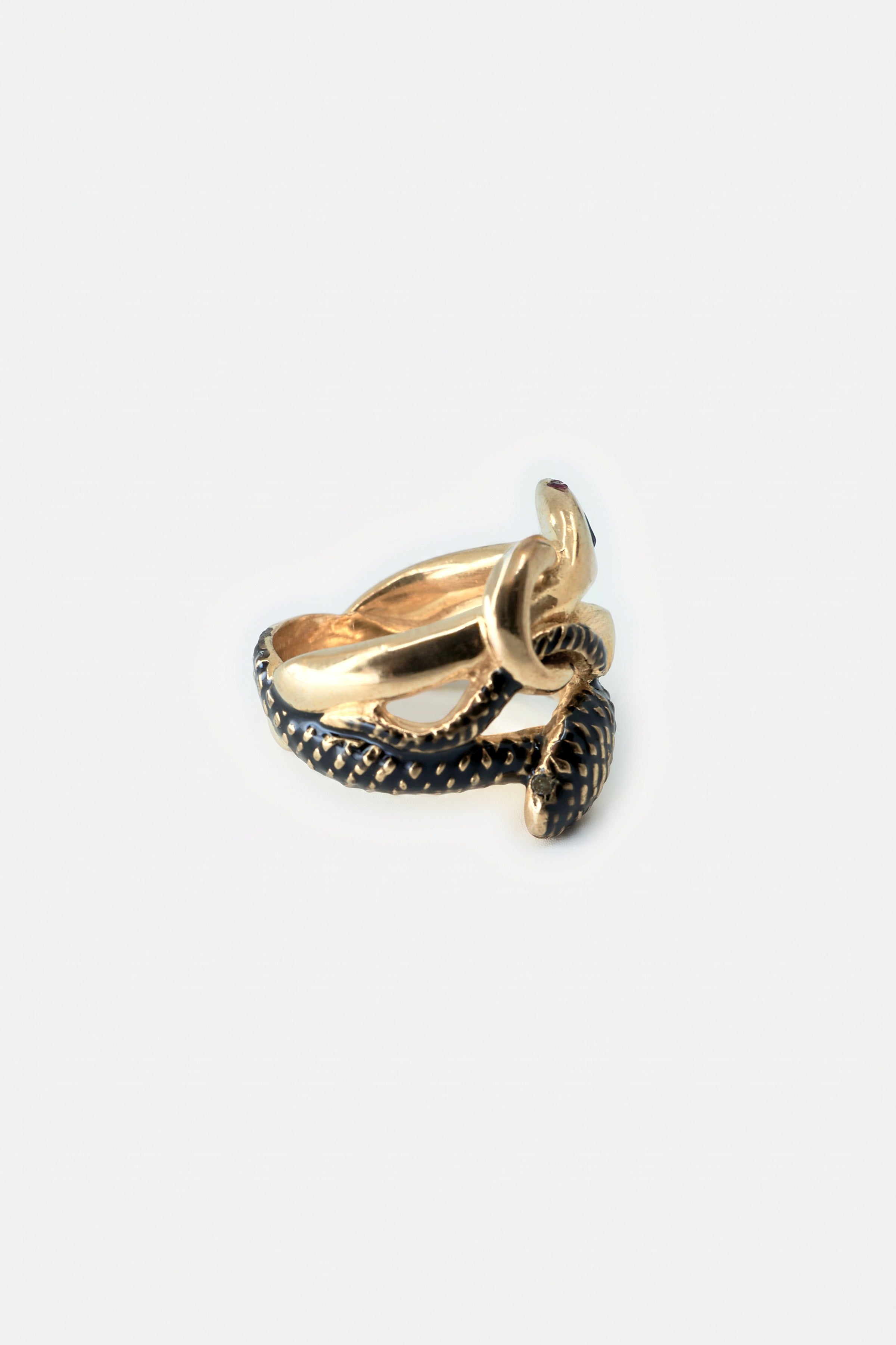 Gold Snake Ring Blue Sapphire Ruby Emerald