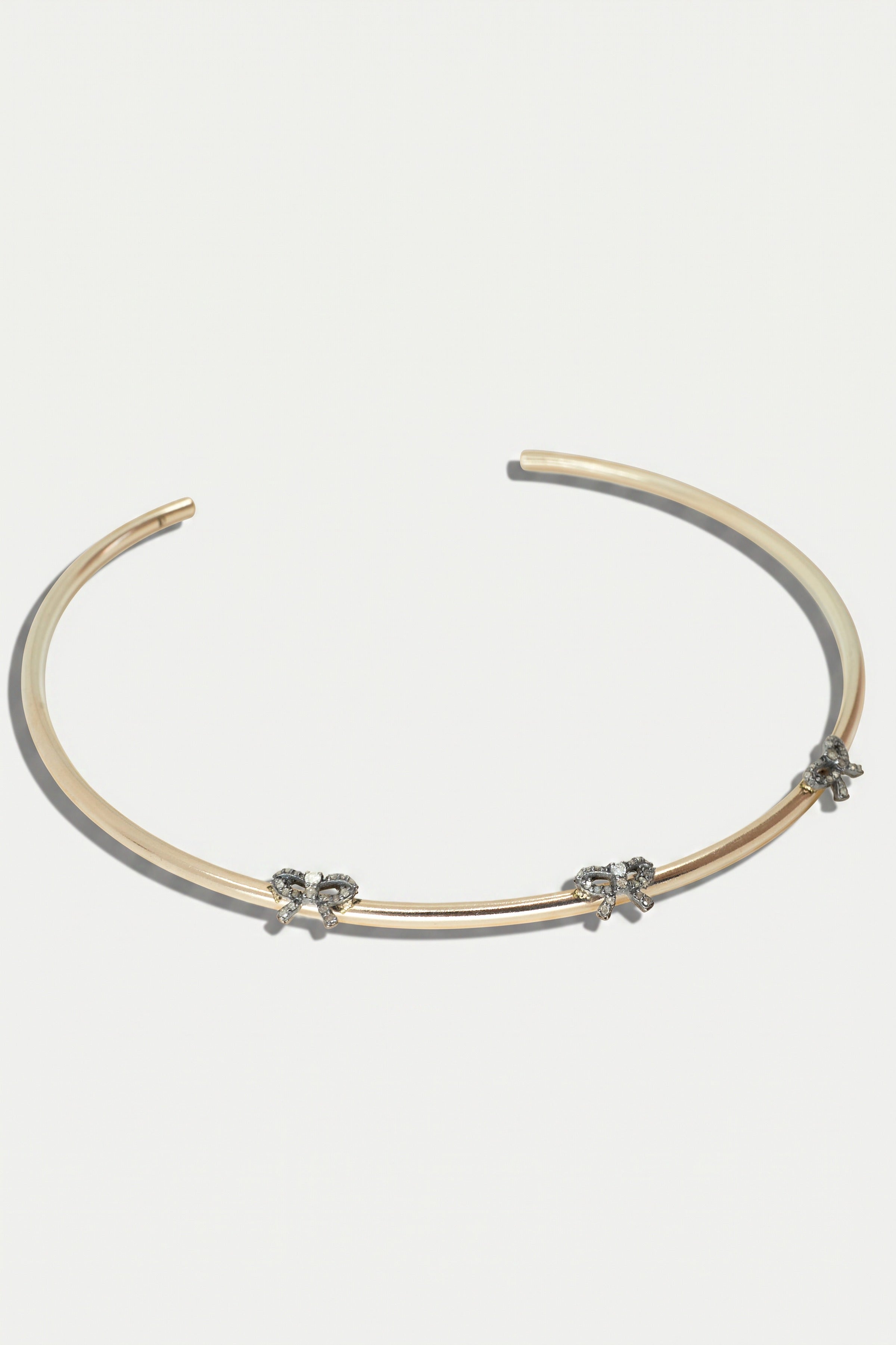 Diamond Bow Neck Bangle Choker