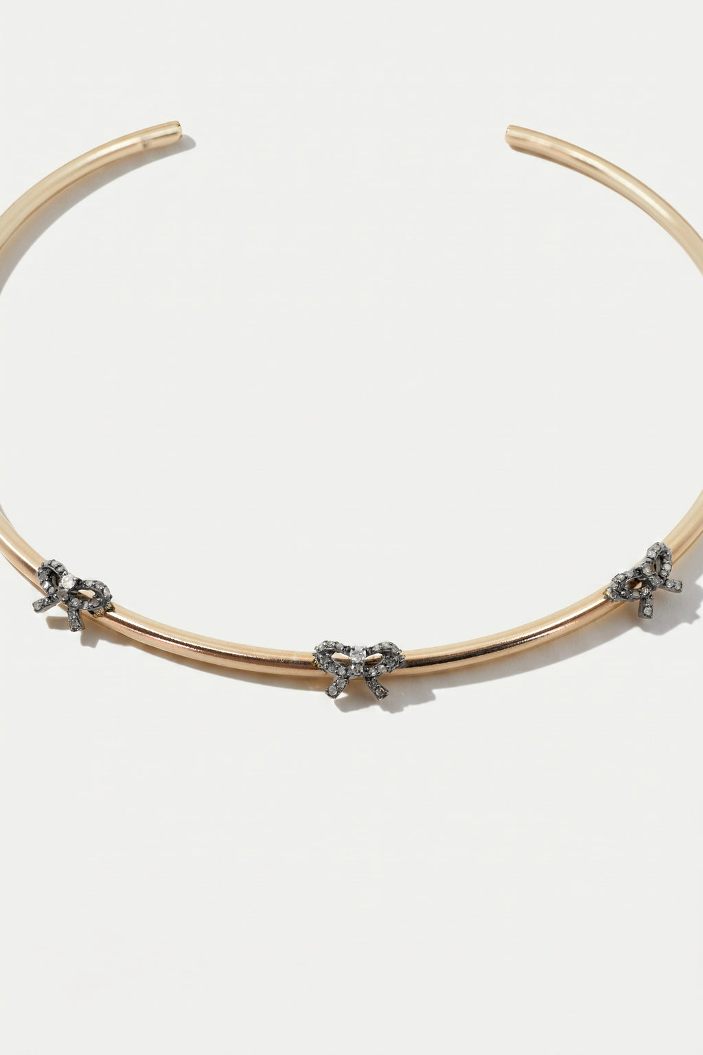 Diamond Bow Neck Bangle Choker