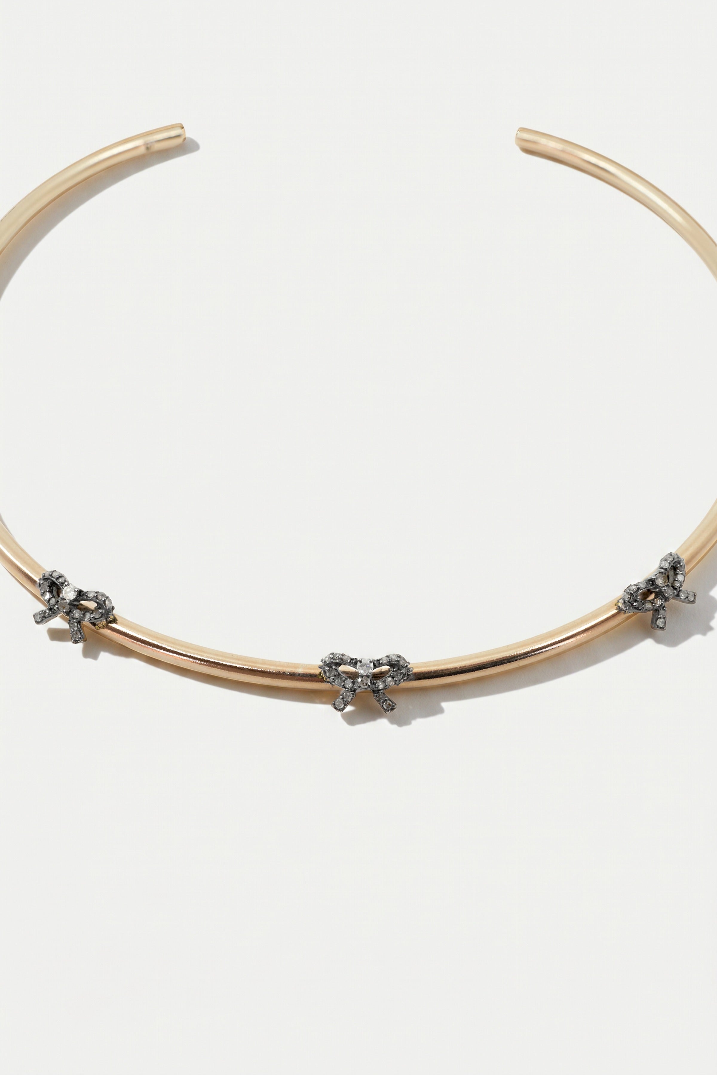 Diamond Bow Neck Bangle Choker