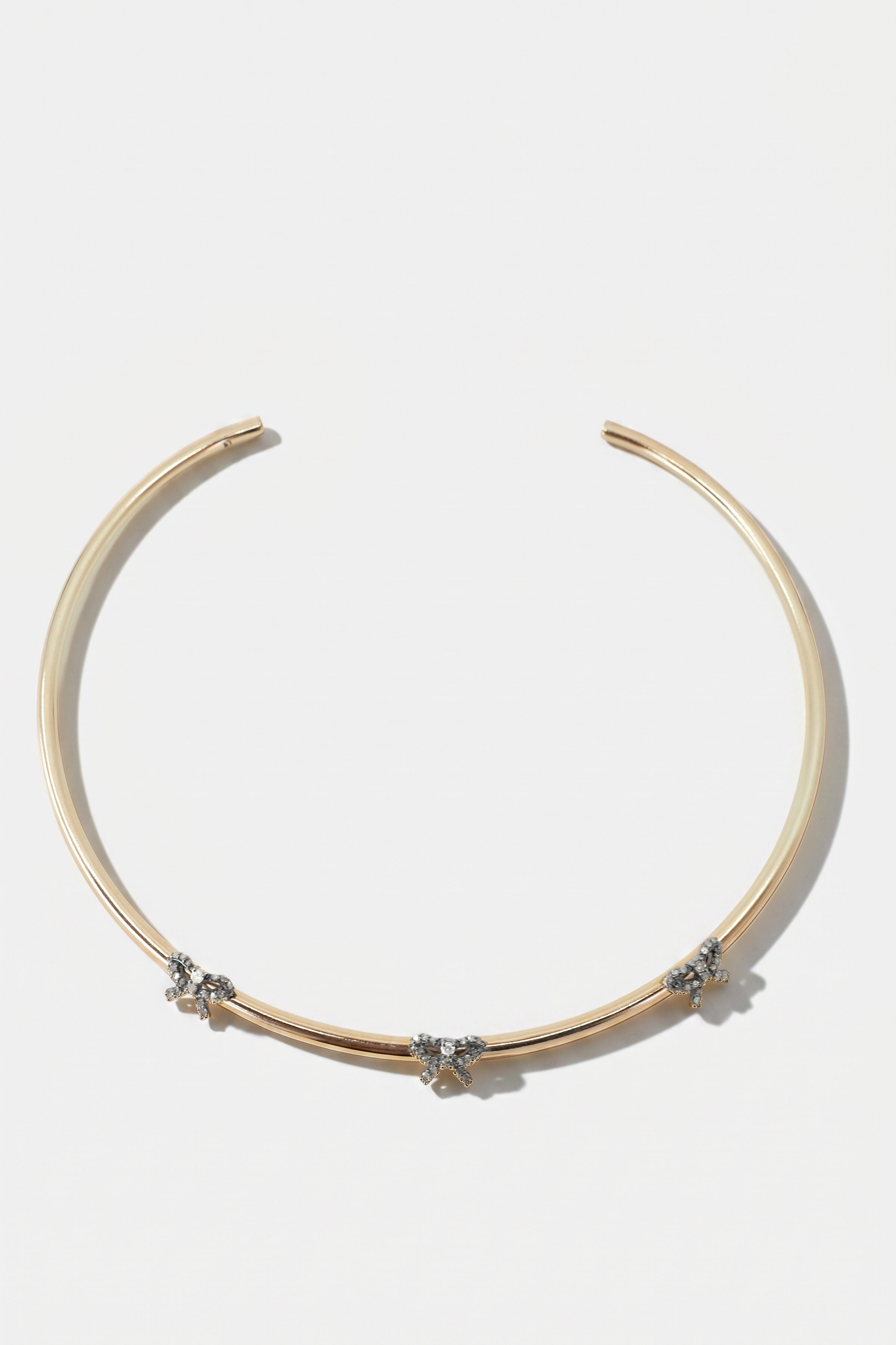 Diamond Bow Neck Bangle Choker