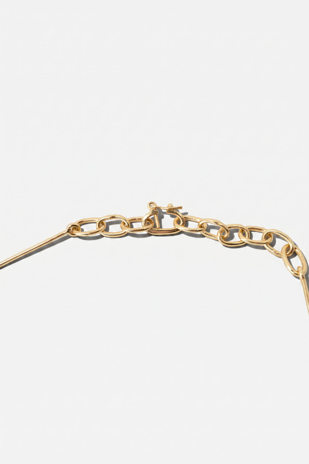 Shark Tooth Necklace Light Blue Enamel Gold Chain