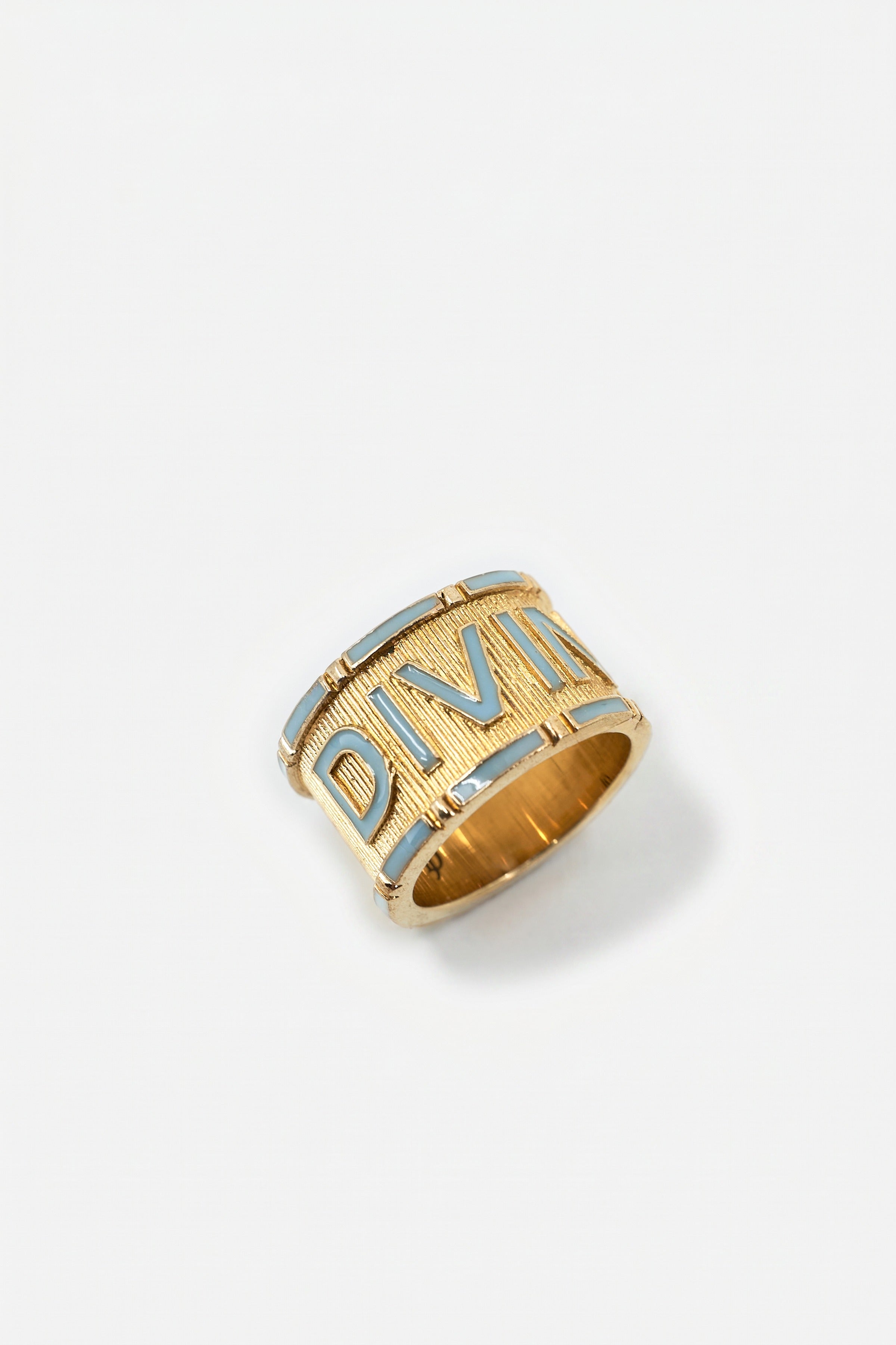 Light Blue Enamel Ring Divine
