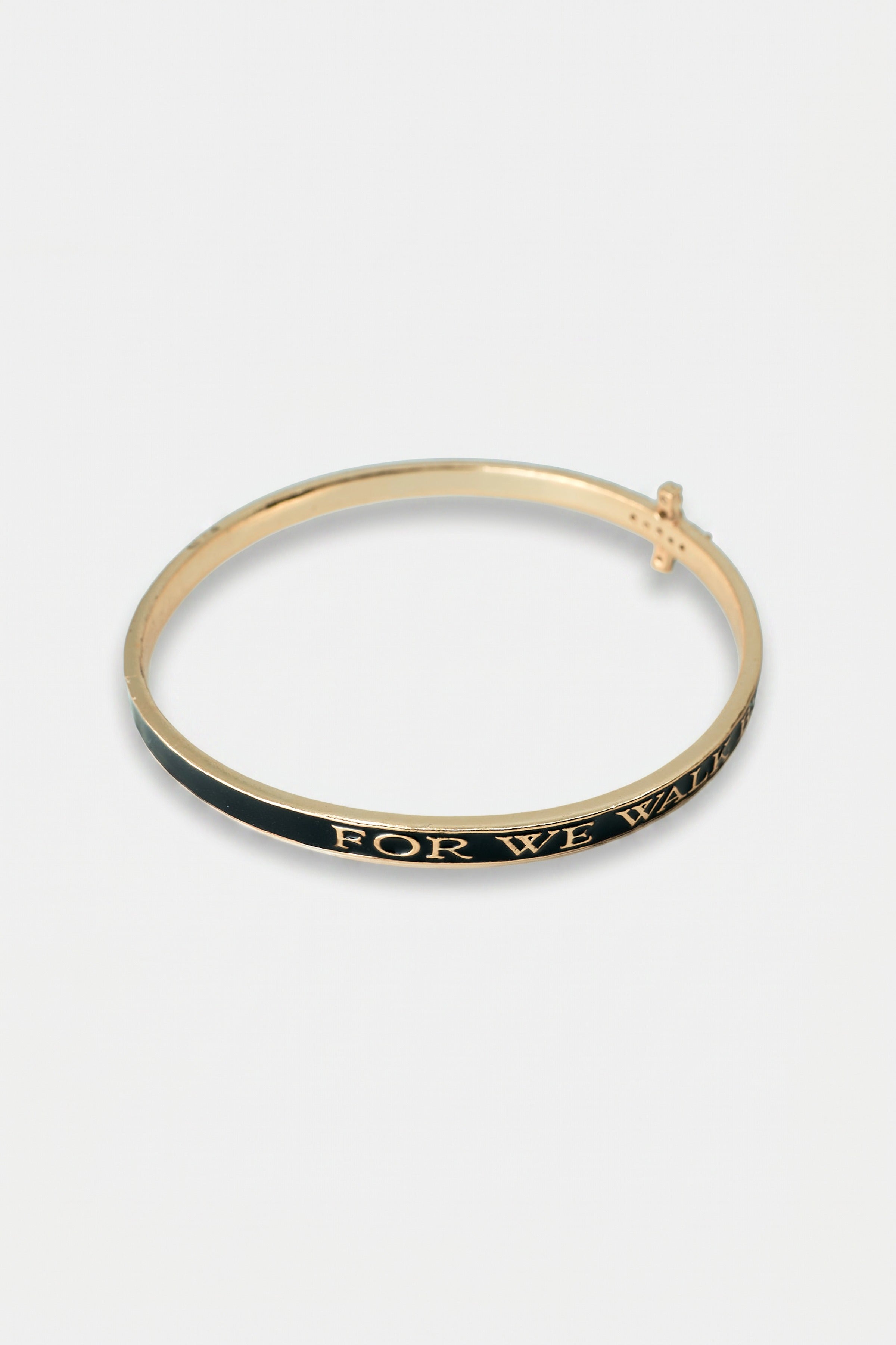 Tanzanite Cross Bangle Bracelet Enamel