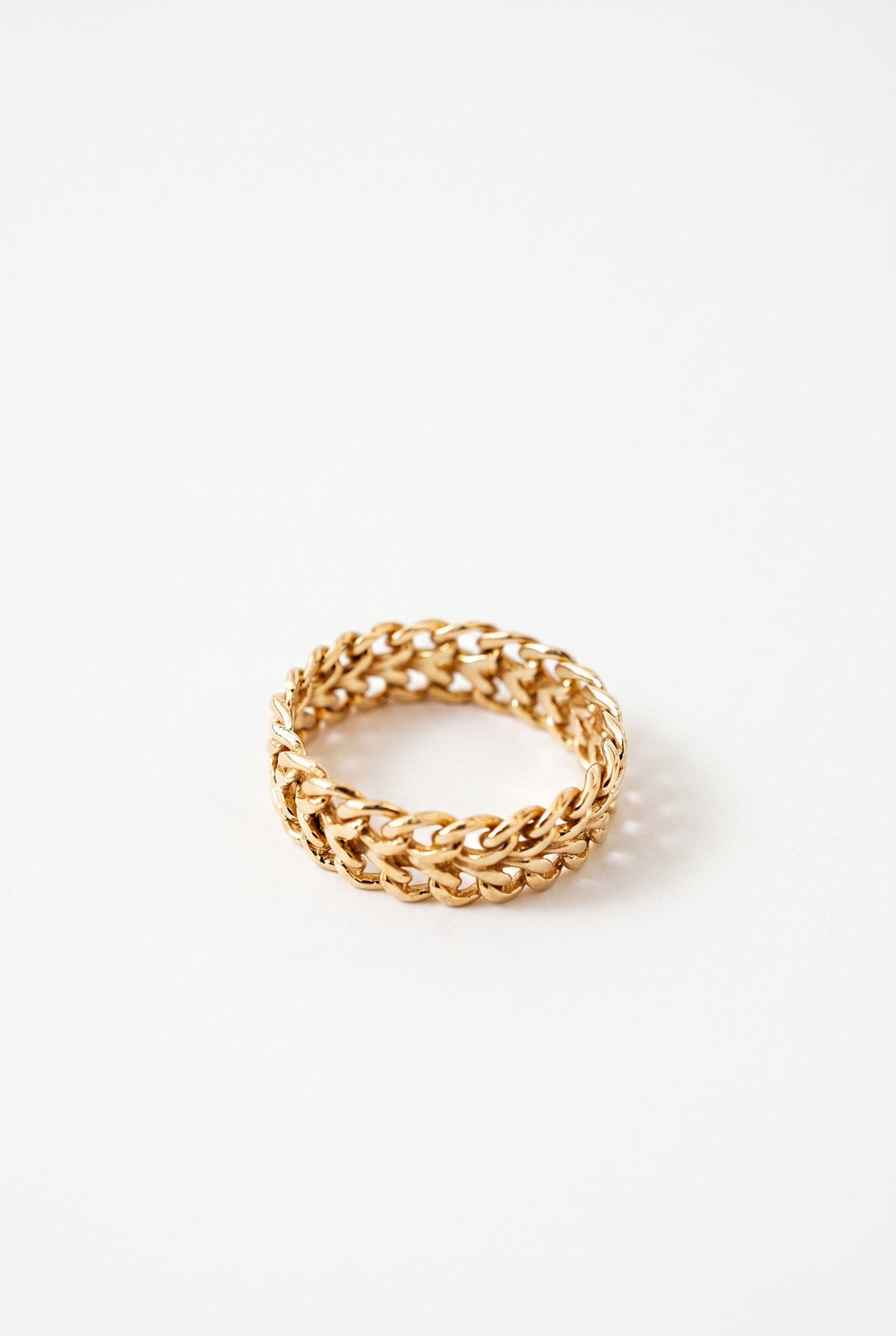 Gold Woven Chain Wedding Band