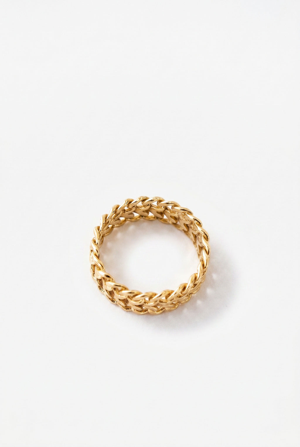 Gold Woven Chain Wedding Band
