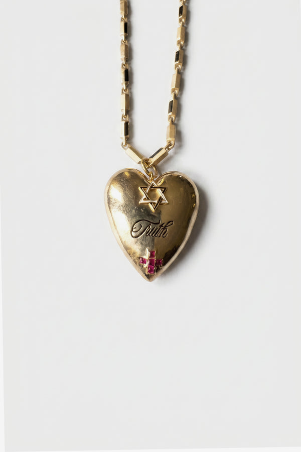 Heart Star of David Necklace