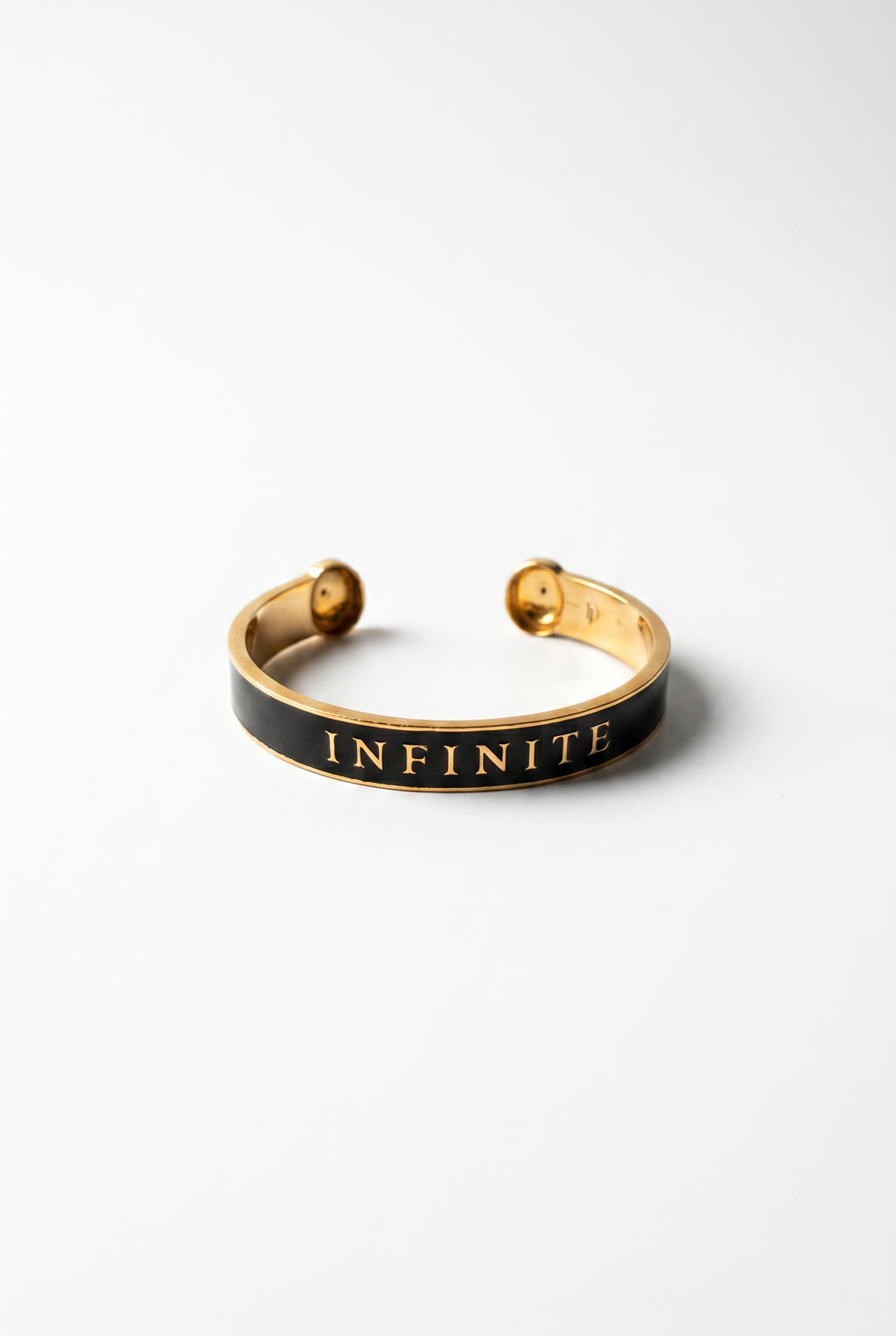 French Lily Cuff Bracelet Black Enamel