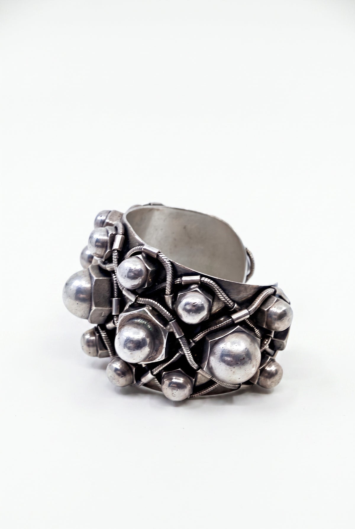 Vintage Industrial Hardware Cuff Bracelet Antiqued Silver Paris 2008