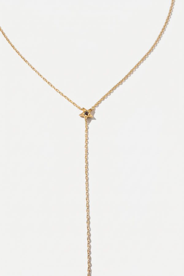 Light Blue Enamel Drop Necklace Diamond Star Sphere