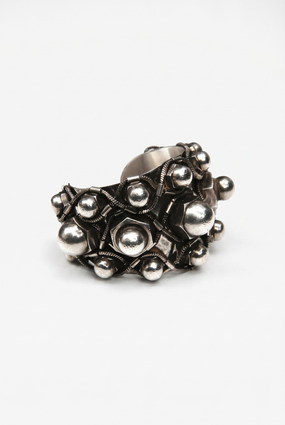 Vintage Industrial Hardware Cuff Bracelet Antiqued Silver Paris 2008