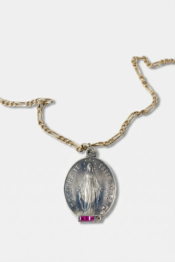 Virgin Mary Medal Necklace