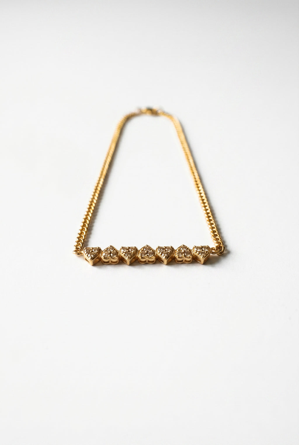 Diamond Seven Heart Choker Necklace