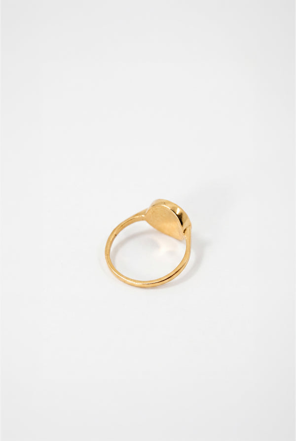 Ruby Crest Signet Skull Ring
