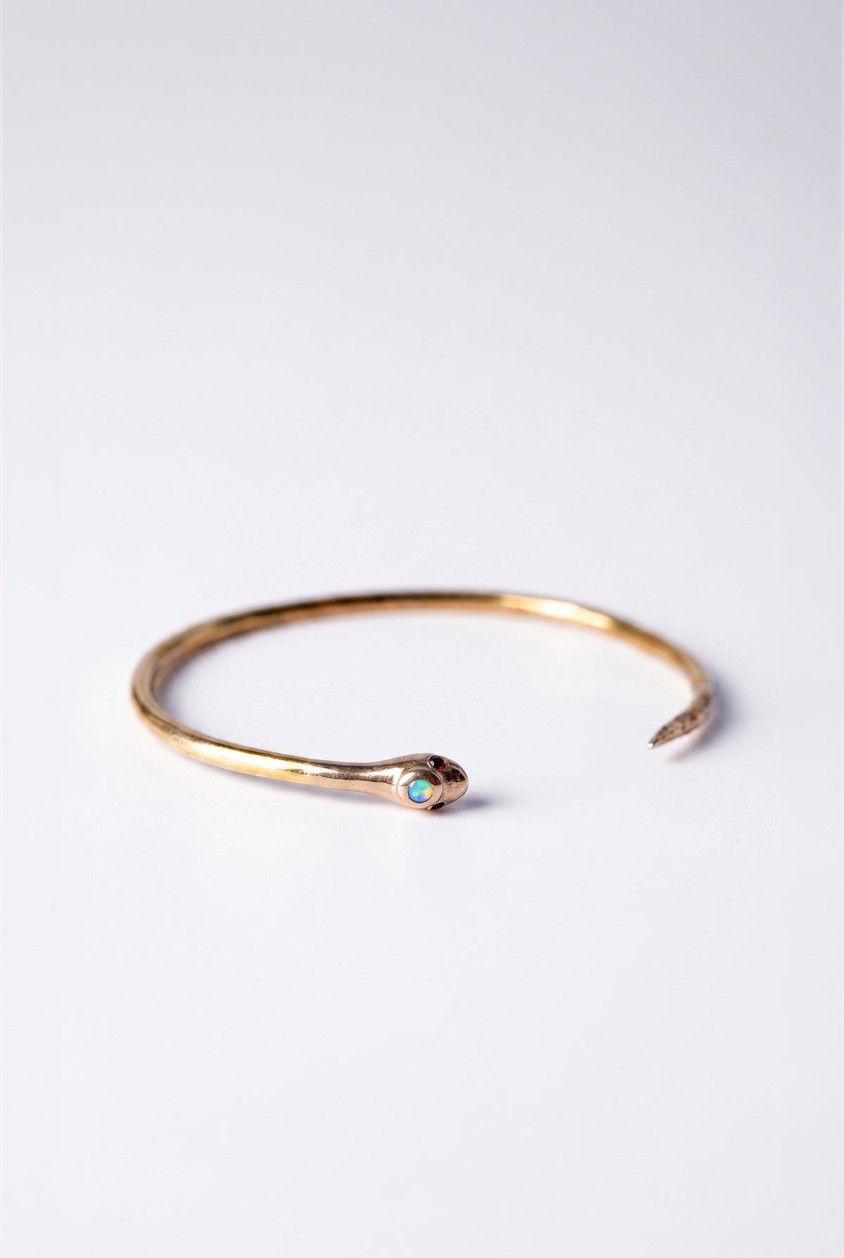 Opal Snake Cuff Gold Serpent Bracelet