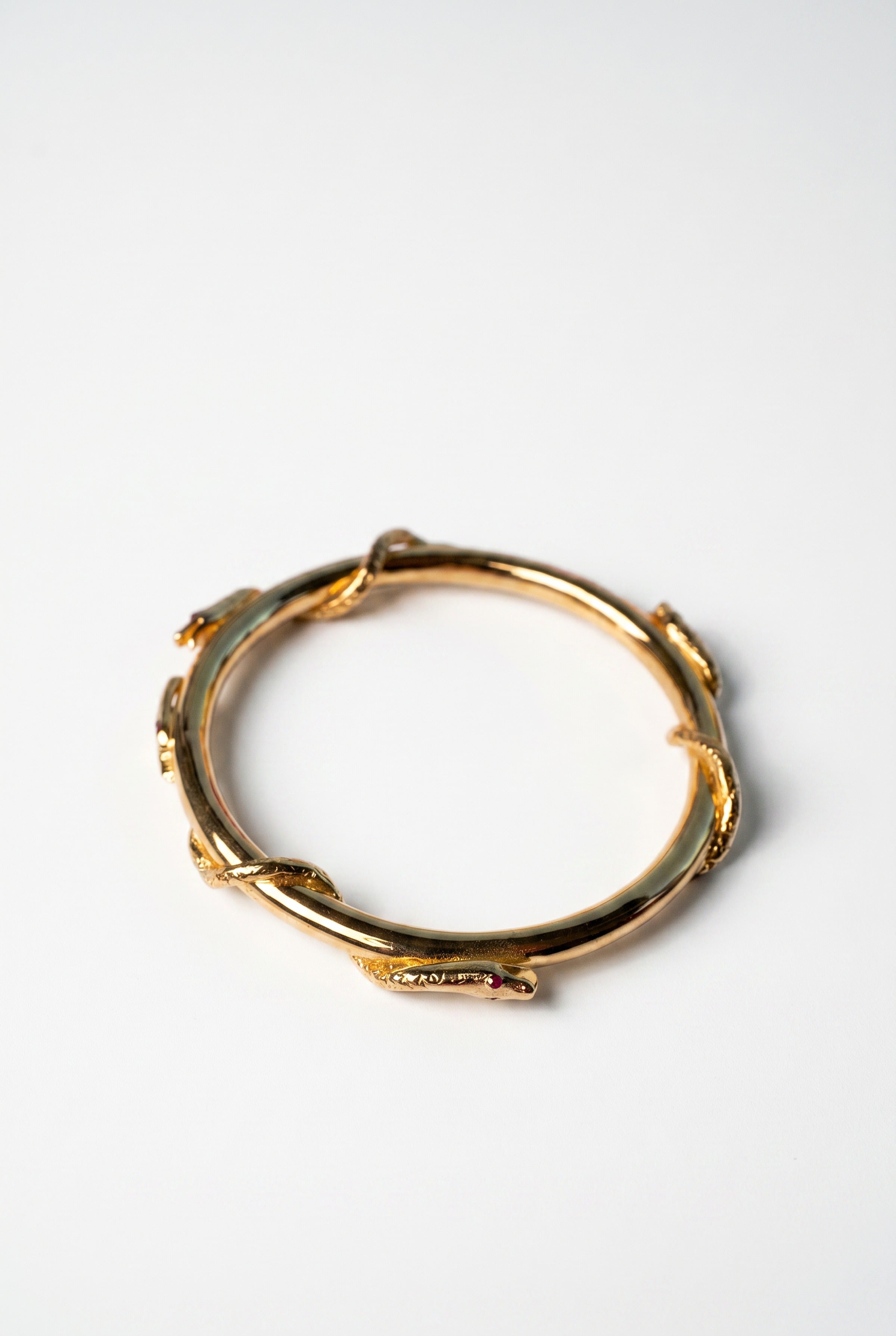 Snake Bangle Serpent  Bracelet Sapphire Ruby Emerald