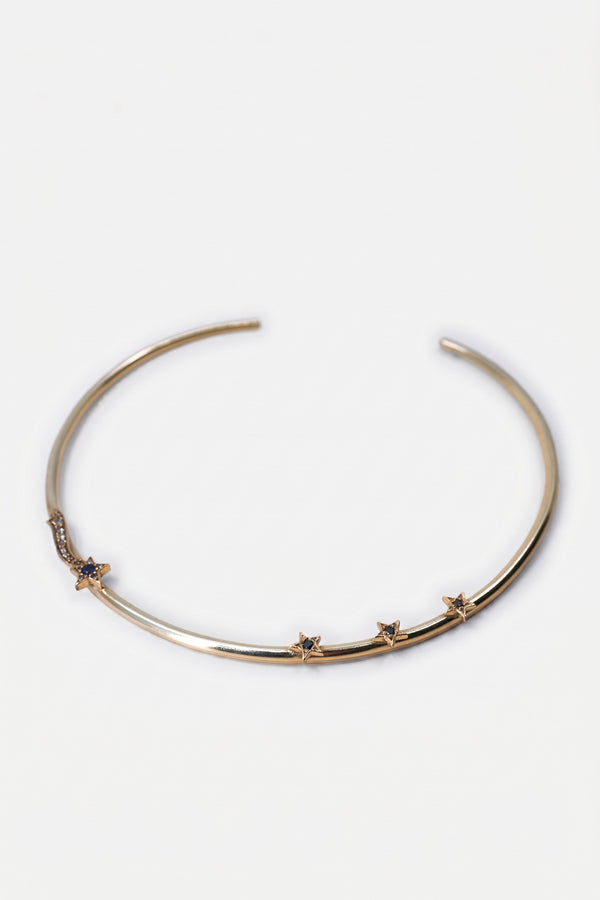 Sapphire Star Necklacke Choker Torque