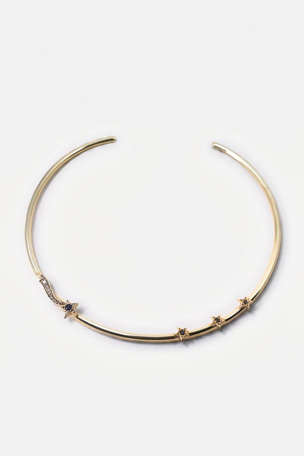 Sapphire Star Necklacke Choker Torque