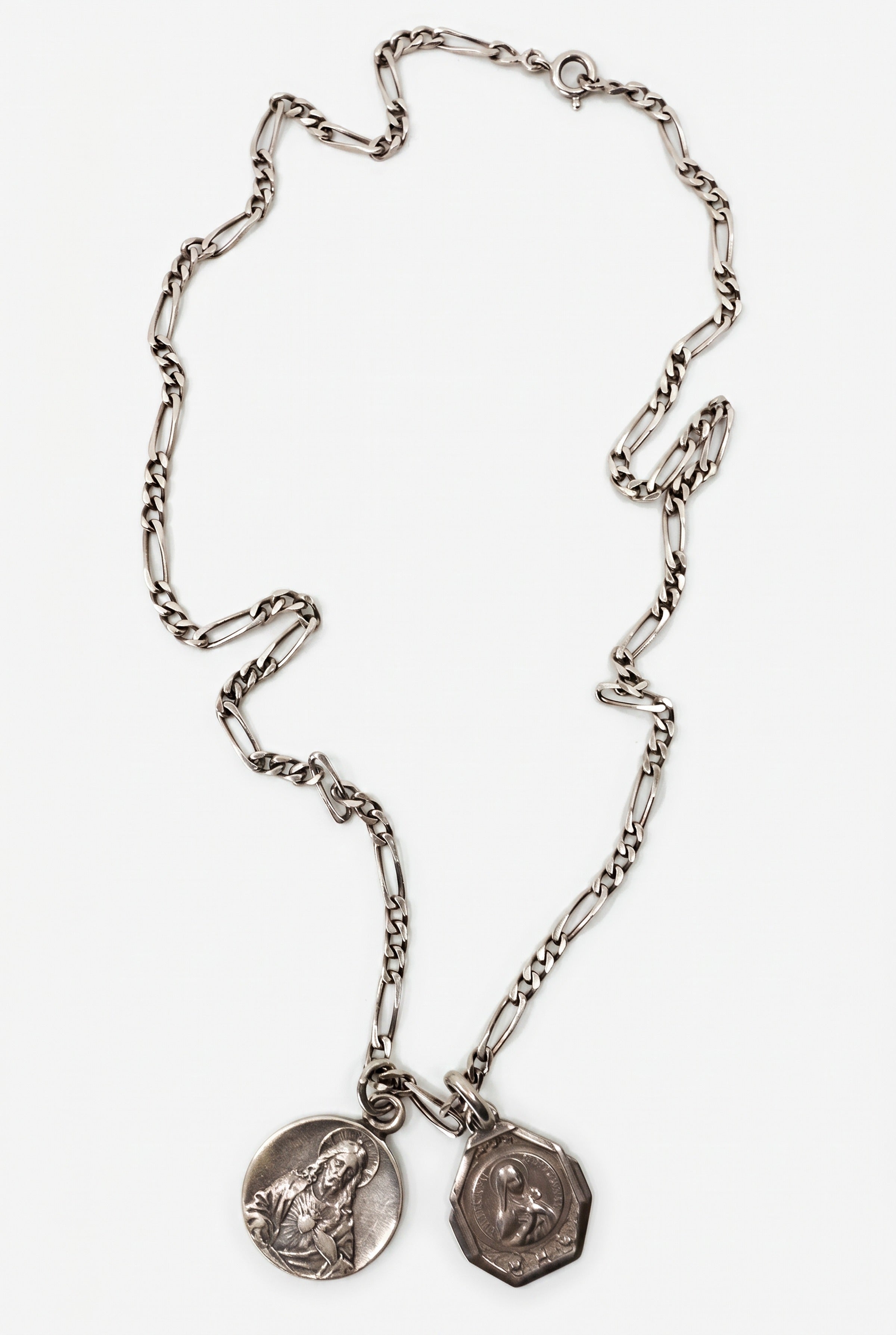Vintage Virgin Mary Sacred Heart Necklace