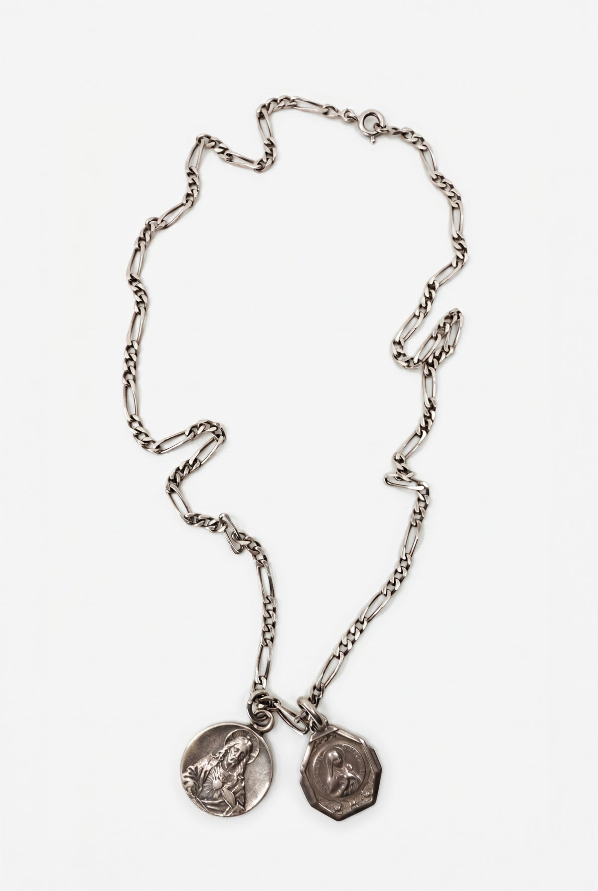 Vintage Virgin Mary Sacred Heart Necklace