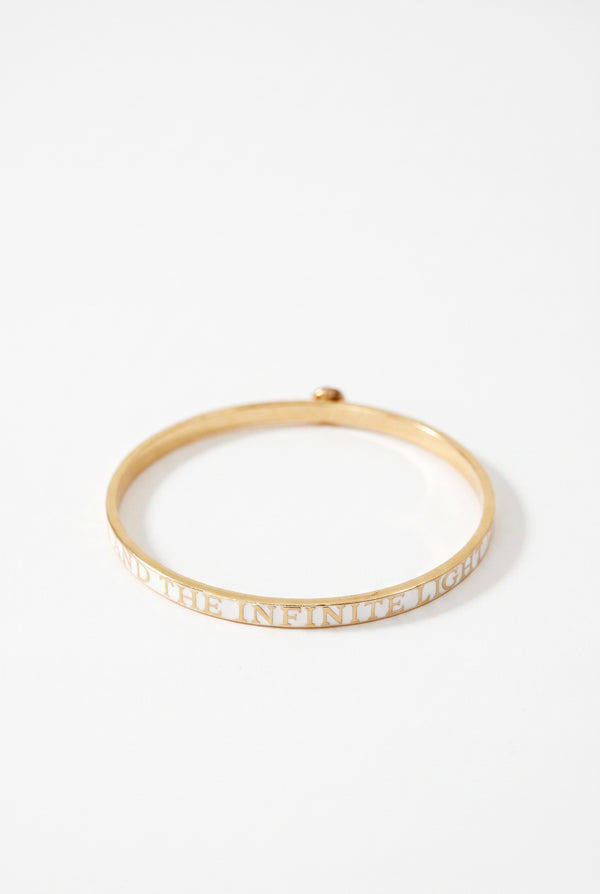 Ruby Heart Bangle White Enamel Bracelet