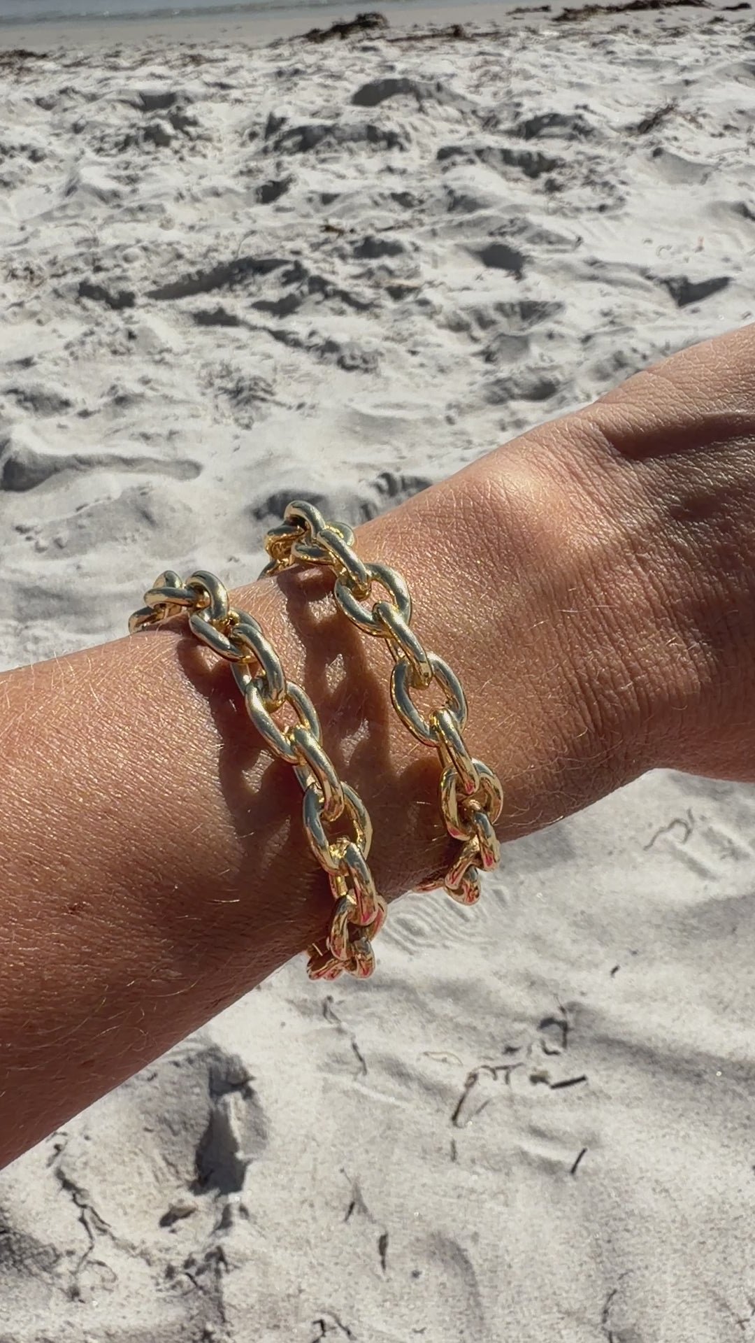 Horseshoe Chain Cuff Sapphire Black Diamond Bracelet